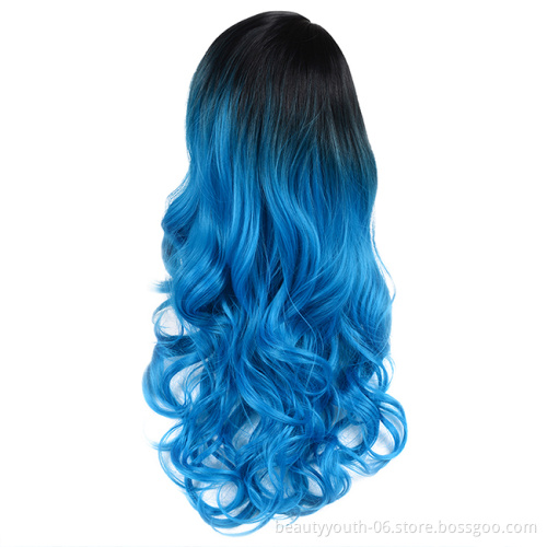 Lace front wig brazilian human hair,100% virgin brazilian human hair lace front wigs blue synethtic hair wig fiber futhur fiber